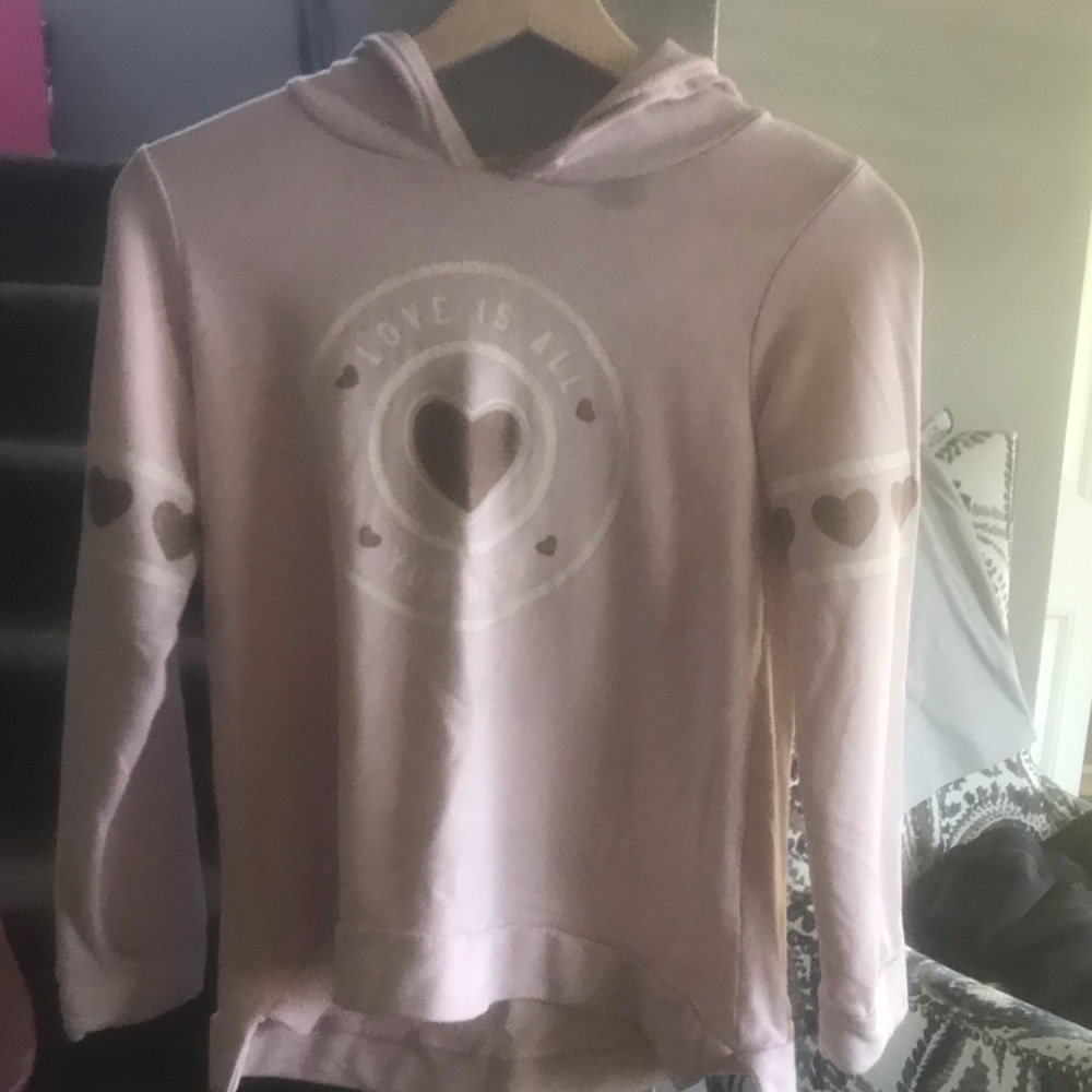 Pink heart sweater